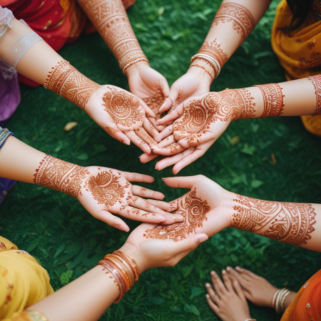 teej with mehendi design dhaarmi